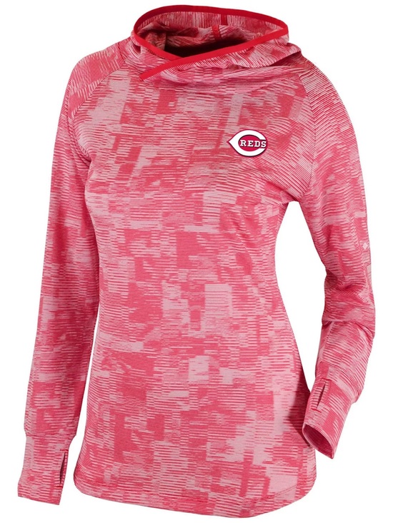 Columbia Tops - NWT Cincinnati Reds Columbia Women's Omni-Wick Sunday Ball Pullover Hoodie - Red